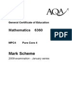 Mark Scheme: Mathematics 6360