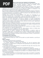 La Formulacion de Una Acusacion Exactamente Determinada