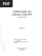 Capacidad de Carga SPT