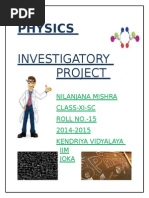 Physics Investigatory Project