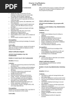 Oracle 11g Modules