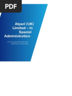 Joint Special Administrators' Proposals On Alpari UK