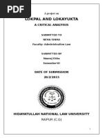 Lokpal and Lokayukta: A Critical Analyisis