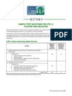 Section 5: Sample Test Questions For Ctel 3: Culture and Inclusion