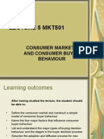 Lecture 5 Mkt501: Consumer Markets and Consumer Buyer Behaviour