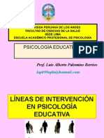 Areas de Accion de La Psicologia Educativa.