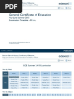 GCE Timetable