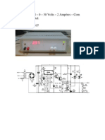 Fonte Regulada Lm723 e Voltimetro