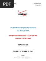 Verizon DC Distribution Standards - 2011