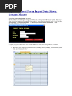 Aplikasi Excel Form Input Data Siswa Dengan Macro