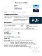 Curriculum Vitae: Formal Education Informations