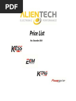 Alientech Price List