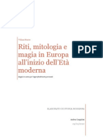 Riti, Magia, Mitologia in Europa Durante L'età Moderna - A. Cangialosi (William Monter - Storia Moderna)