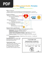 The Four/Five Pillars of Good Health:: Managing Stress