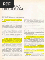 Carta Pastoral La Reforma Educacional 1981