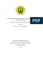 Pengaruh Bahasa Derah Dan Bahasa Asing Terhadap Perkembangan Bahasa Indonesia