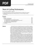 Tests of Cycling Performance: Carl D. Paton and Will G. Hopkins