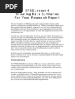 SPSS Lesson 4