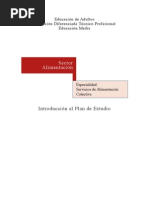 Educacion de Adultos Especialidad Alimentacion