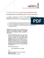 Calculo Canon Segun Ley Regulacion Arrendamiento Inmobiliario Comercial PDF