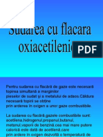 Sudarea Cu Flacara Oxi-Acetilenica