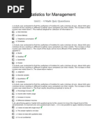 Statistics For Management - 4 Mark