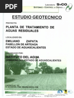 Estudio Geotecnico de Planta de Tratamiento Aguascalientes