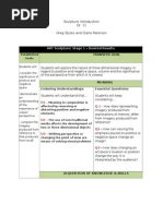 Sculpture Introduction Unit Plan