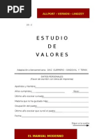 Estudio de Valores