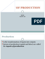 Theory of Production: MEM Baps Iii