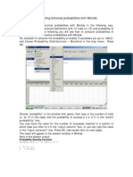 Computing Binomial Probabilities With Minitab