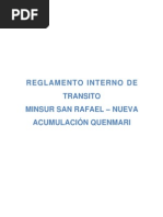 Reglamento Interno de Tránsito MINSUR SAN RAFAEL VERSION FINAL PARA MINSUR PDF