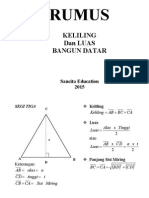 Rumus Keliling Dan Luas Bangun Datar