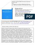 Ergonomics: To Cite This Article: RUDY DEN BUURMAN (1997) User-Centred Design of Smart