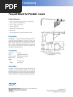 SP02-025 Parapet Mount For Pendant Domes: Special Product Specification