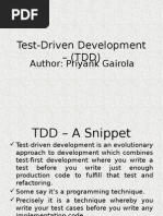 Test Driven Development - (TDD)