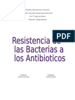 Resistencia de Las Bacterias A Los Antibioticos