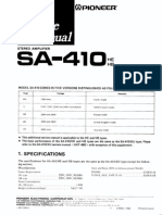 Pioneer SA-410 Service Manual