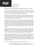 G.R. No. 105141 August 31, 1993 SIGNETICS CORPORATION, Petitioner, Court of Appeals and Fruehauf Electronics Phils. Inc., Respondents