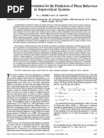 A Generalized Correlation For The Prediction of Phase Behaviour in Supercritical Systems