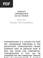 ECO 104 Faculty: Asif Chowdhury: Unemployment (Ch:15 P.O.M.E