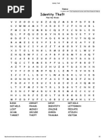 Identity Theft Word Search