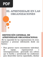 Aprendizaje en Las Organizaciones