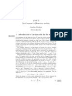 Week 6 Ito's Lemma For Brownian Motion