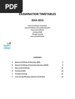 Timetables 2014 - 2015 Online Eng