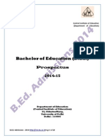 B.ed. Prospectus 2014