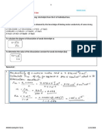 Electro Chemistry: To calculate Λº for a weak and strong electrolyte from the λ of individual ions