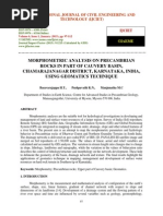 Morphometric Analysis On Precambrian Rocks in Part of Cauvery Basin Chamarajanagar District