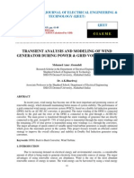 Transient Analysis and Modeling of Wind Generator During Power and Grid Voltage Drop