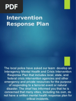 CJHS/410 Week Five Intervention Response Plan